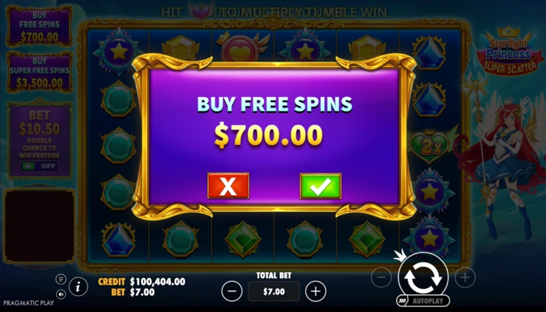 Starlight Princess Super Scatter Özellik Satın Al